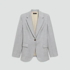 Lynnia Blazer in Sleek Flannel
