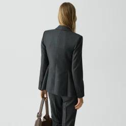 Lynnia Blazer in Sleek Flannel