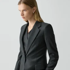 Lynnia Blazer in Sleek Flannel