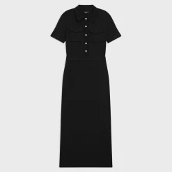 Military Midi Dress in Admiral Crepe