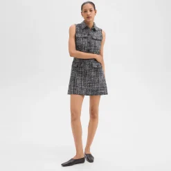 Military Mini Dress in Mélange Tweed