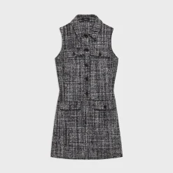 Military Mini Dress in Mélange Tweed