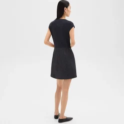 Mini Wrap Dress in Tweed