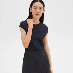 Mini Wrap Dress in Tweed