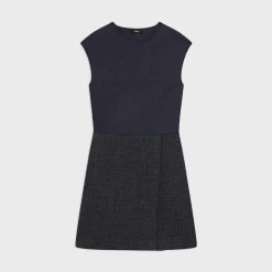 Mini Wrap Dress in Tweed