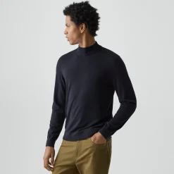Mock Neck Sweater in Regal Wool