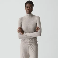 Mock Neck Top in Lounge Rib
