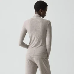 Mock Neck Top in Lounge Rib