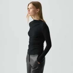 Mock Neck Top in Soft Rib