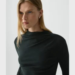 Mock Neck Top in Soft Rib