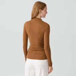 Mock Neck Top in Soft Rib