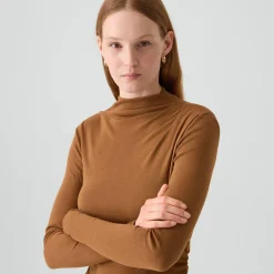 Mock Neck Top in Soft Rib