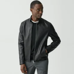 Morvek Zip Jacket in Leather