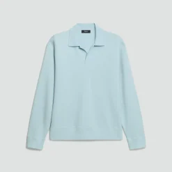 Open Collar Sweater in Light Bilen