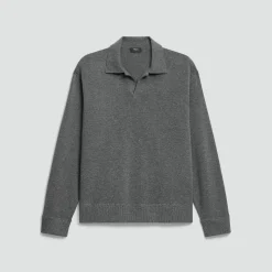 Open Collar Sweater in Light Bilen
