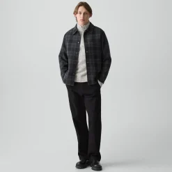 Overshirt in Checked Double-Face Wool-Cashmere
