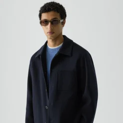 Overshirt in Double-Face Wool-Cashmere