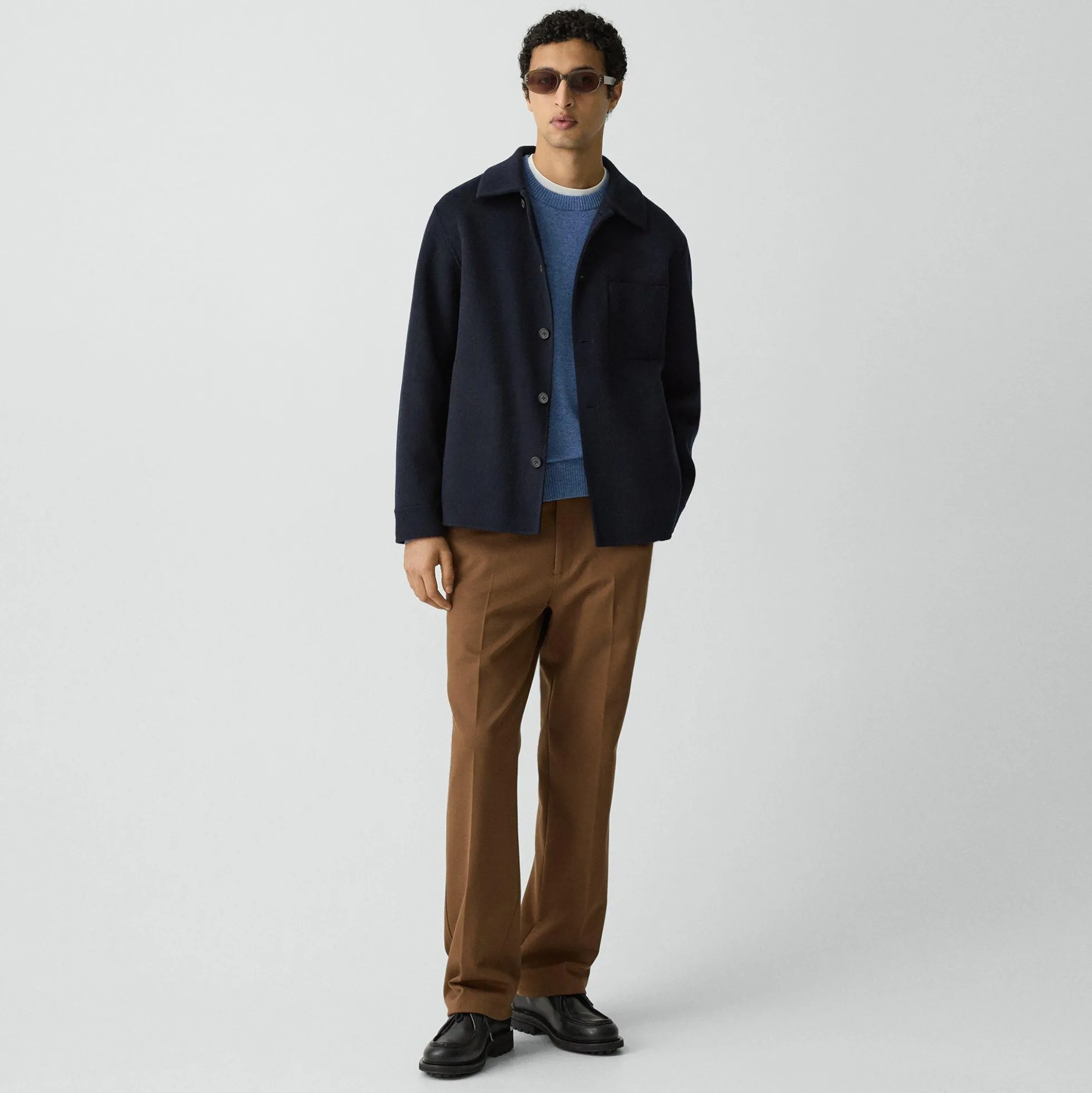 Overshirt in Double-Face Wool-Cashmere