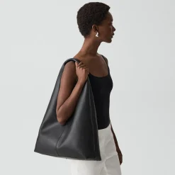 Oversized Hobo Bag in Leather
