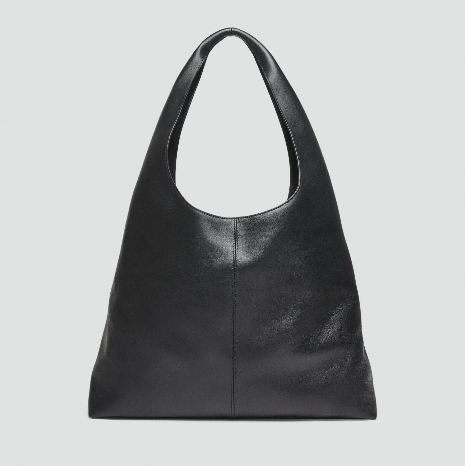 Oversized Hobo Bag in Leather