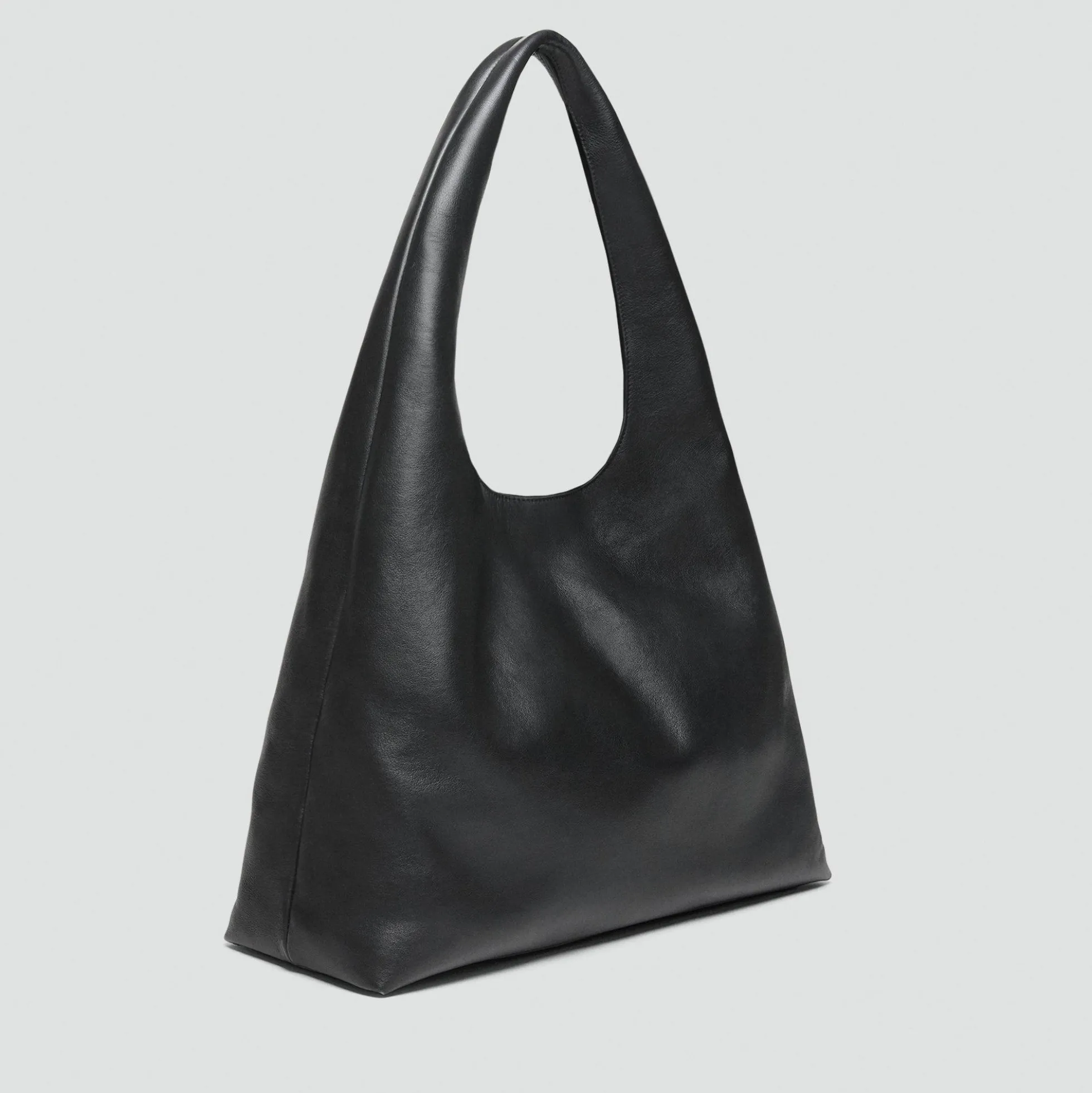 Oversized Hobo Bag in Leather