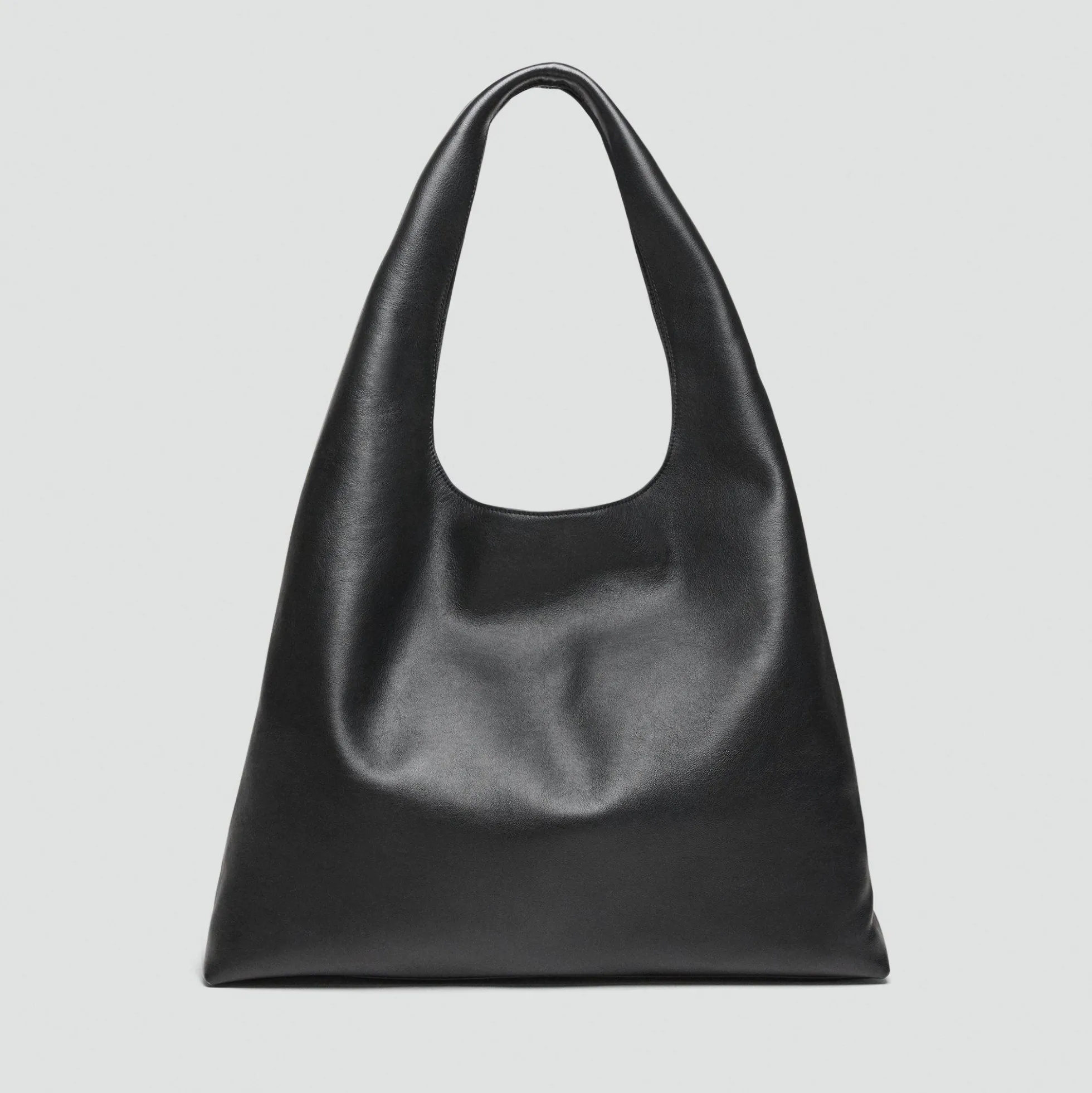 Oversized Hobo Bag in Leather