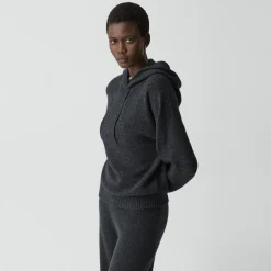 Oversized Hoodie in Felted Wool-Cashmere