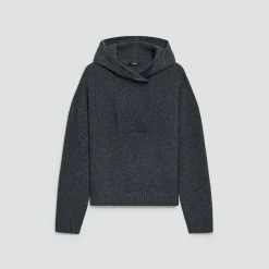 Oversized Hoodie in Felted Wool-Cashmere