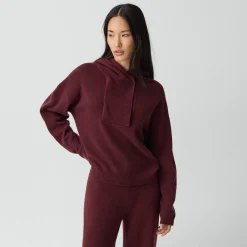 Oversized Hoodie in Felted Wool-Cashmere
