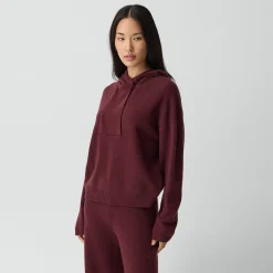 Oversized Hoodie in Felted Wool-Cashmere