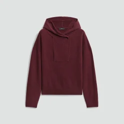 Oversized Hoodie in Felted Wool-Cashmere