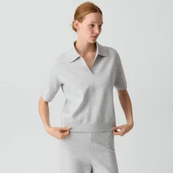 Oversized Polo Shirt in Light Bilen