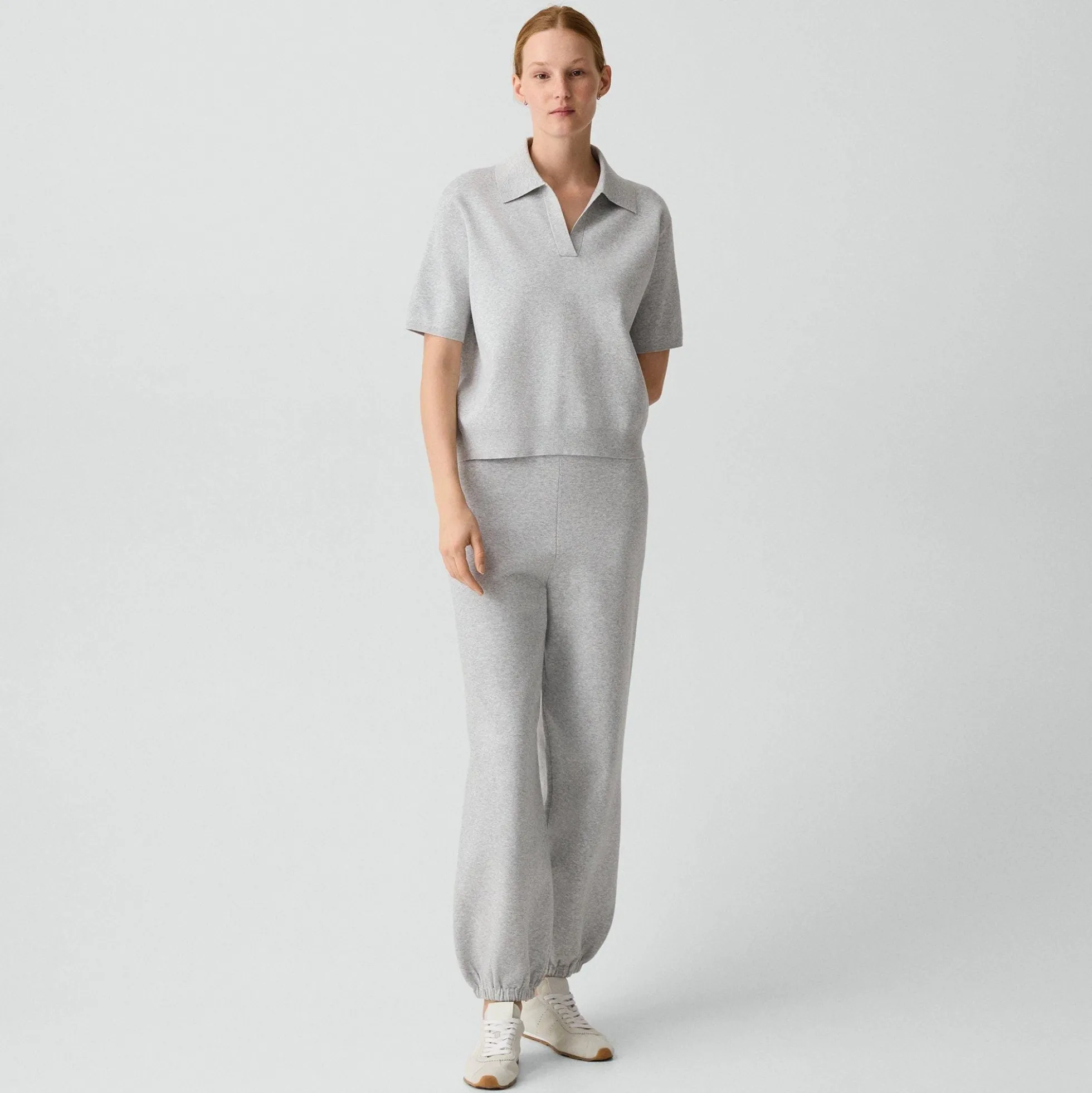 Oversized Polo Shirt in Light Bilen