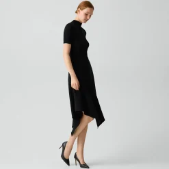 Panel Drape Skirt in Admiral Crepe