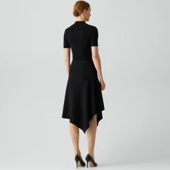 Panel Drape Skirt in Admiral Crepe