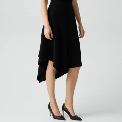 Panel Drape Skirt in Admiral Crepe