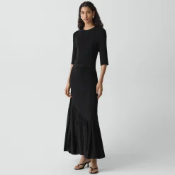 Paneled Dress in Stretch Knit