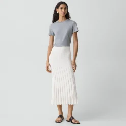 Paneled Skirt in Stretch Knit