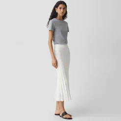 Paneled Skirt in Stretch Knit