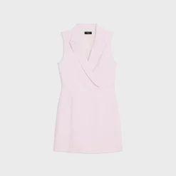 Peak Lapel Mini Dress in Admiral Crepe