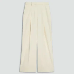Pleated Wide-Leg Pant, 33'' in Admiral Crepe