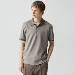 Polo Shirt in Cotton-Blend Jacquard