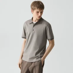 Polo Shirt in Cotton-Blend Jacquard