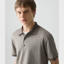 Polo Shirt in Cotton-Blend Jacquard