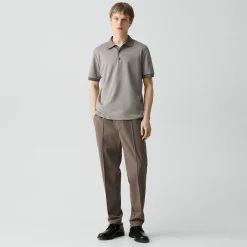 Polo Shirt in Cotton-Blend Jacquard
