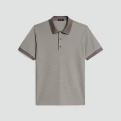 Polo Shirt in Cotton-Blend Jacquard