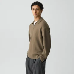 Polo Sweater in Boiled Wool