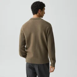 Polo Sweater in Boiled Wool