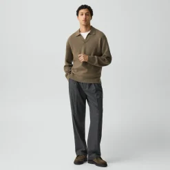 Polo Sweater in Boiled Wool