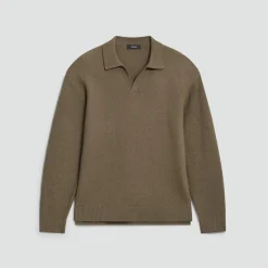 Polo Sweater in Boiled Wool